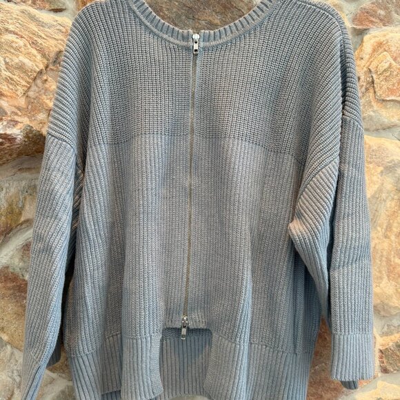 Cabi Light Blue Fair Play Convertible Zip Sweater S #3522 - Picture 6 of 6